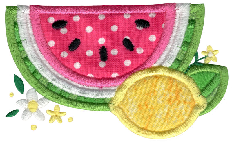 Watermelon and Lemon Applique
