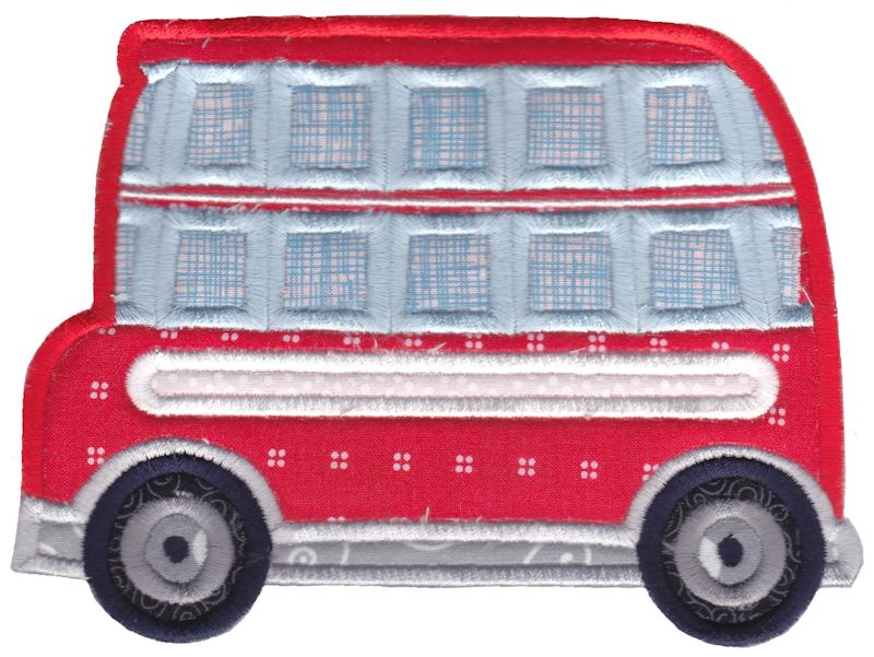 Double Decker Bus Applique