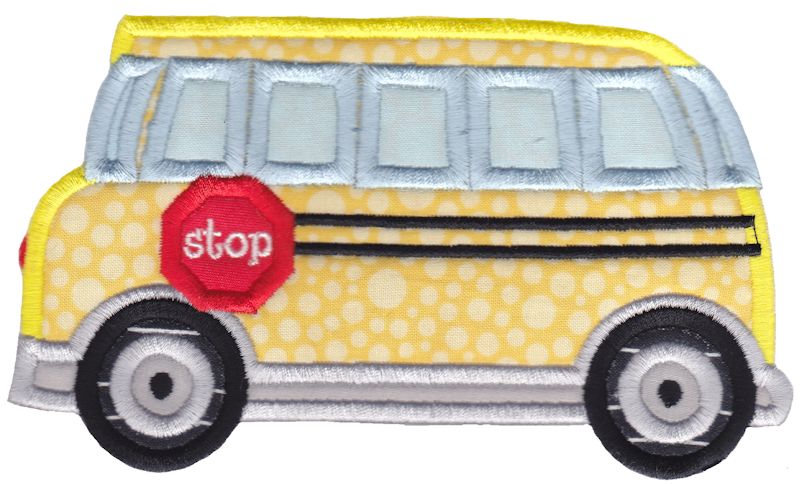 School Bus Applique