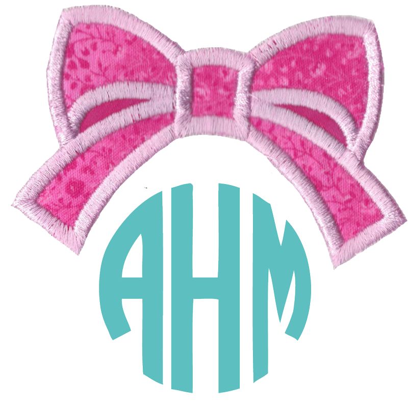 Bow Monogram Topper