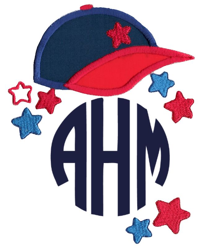 Baseball Cap Monogram Topper