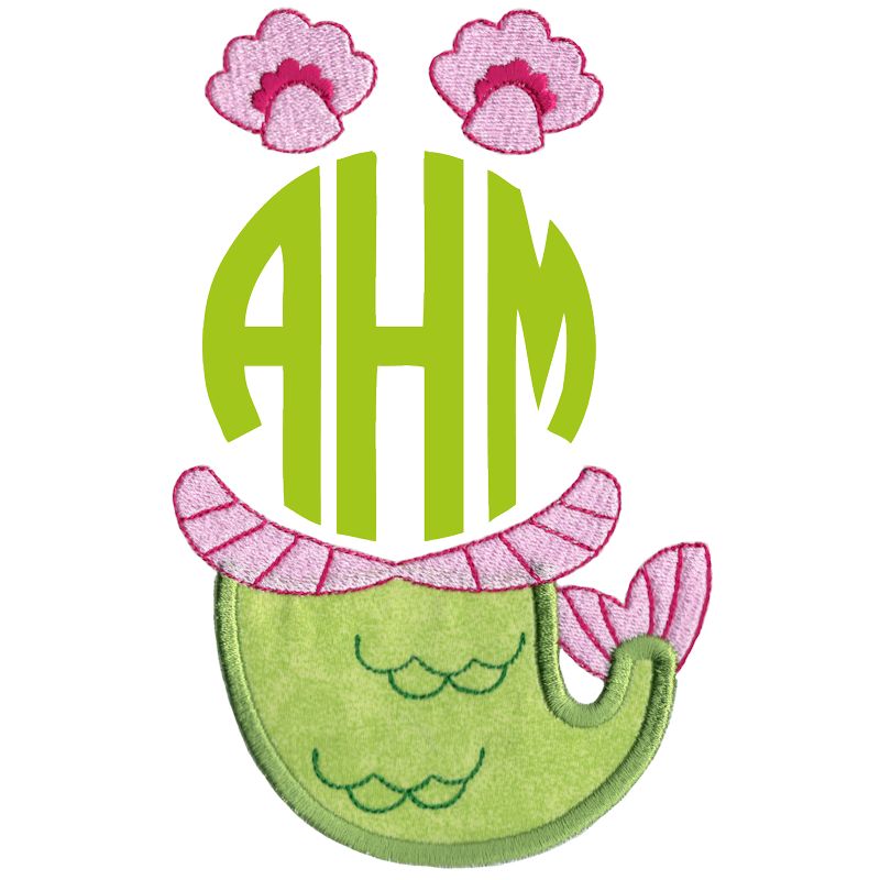 Mermaid Monogram Topper