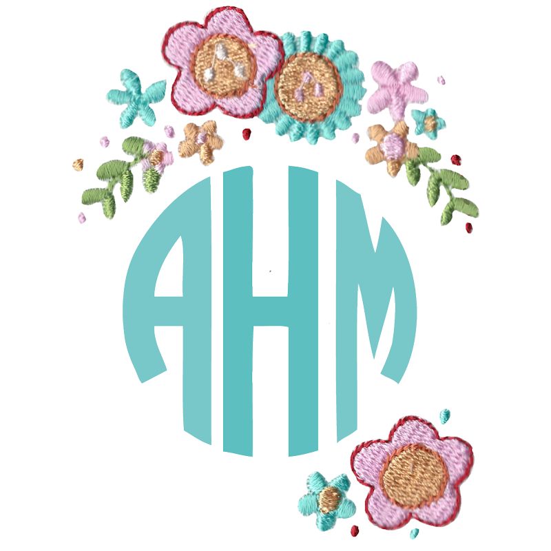 Floral Monogram Topper