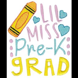 Little Miss Pre K Grad