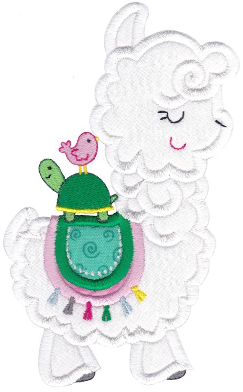 Love My Llama Applique 1