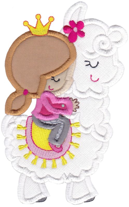 Love My Llama Applique 10