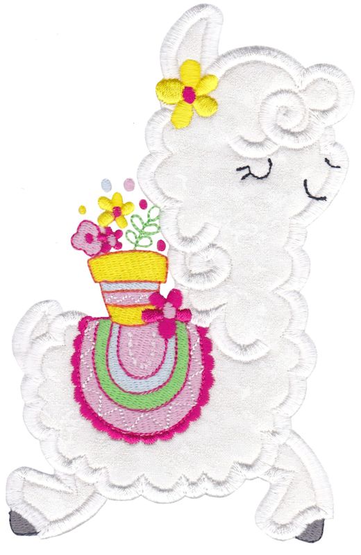 Love My Llama Applique 8