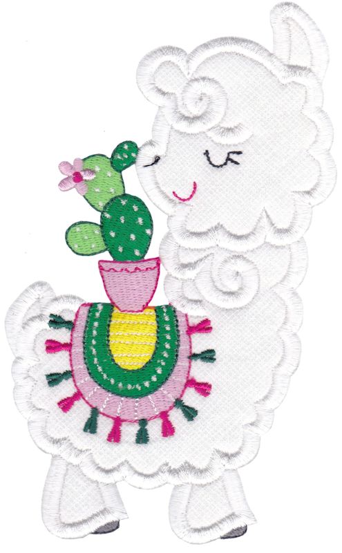 Love My Llama Applique 9