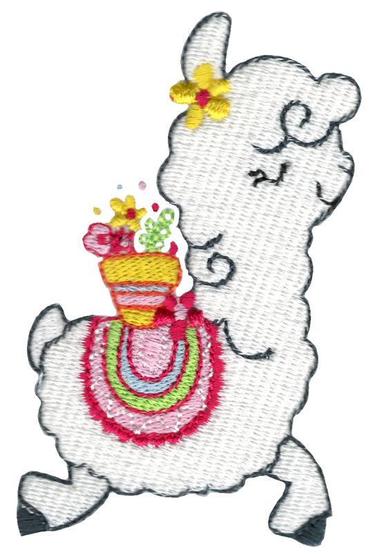Prancing Flower Llama