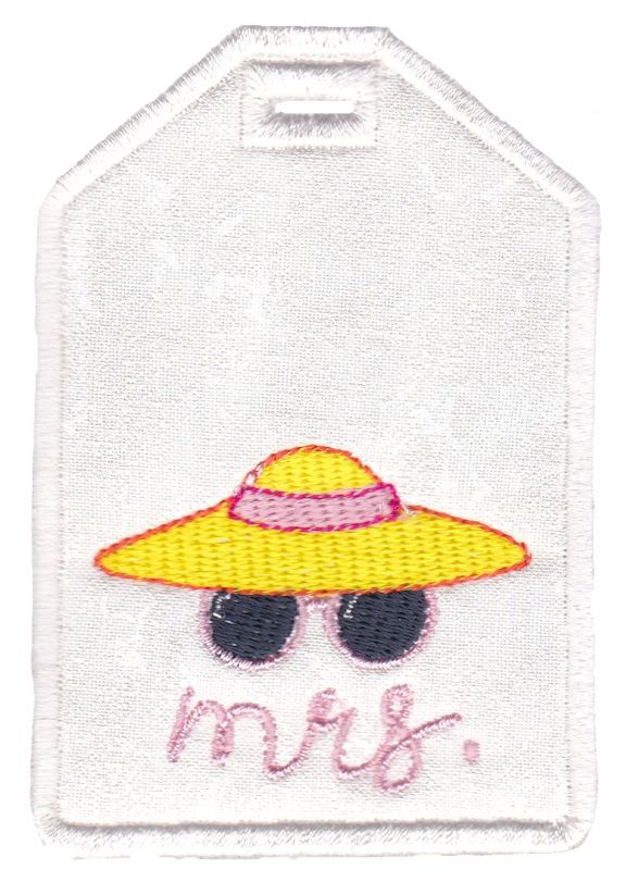 Mrs With Sunhat Luggage Tag