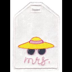 Mrs With Sunhat Luggage Tag