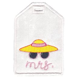 Mrs With Sunhat Luggage Tag