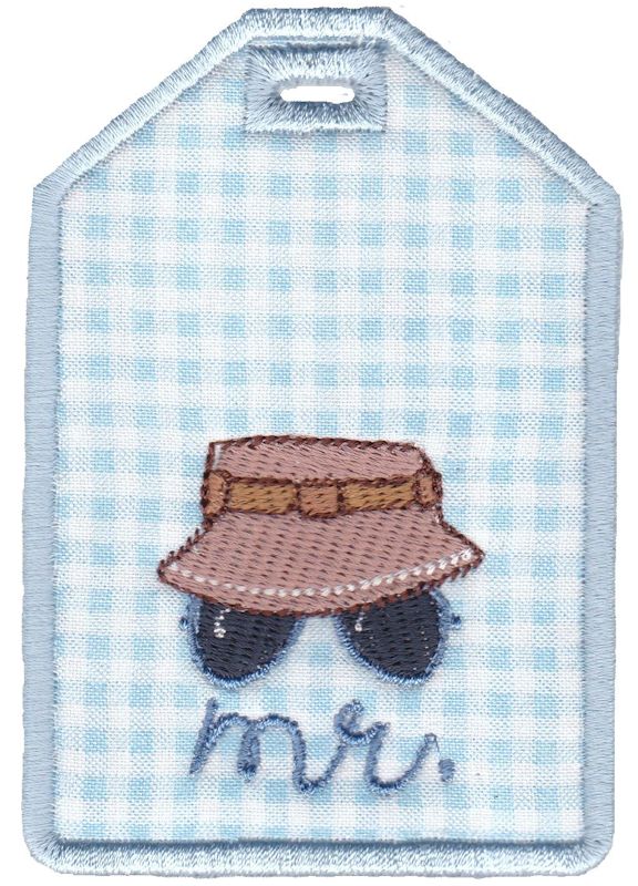 Mr With Bucket Hat Luggage Tag