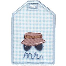 Mr With Bucket Hat Luggage Tag
