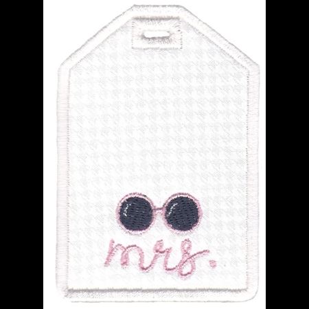 Mrs With Sunglasses Luggage Tag