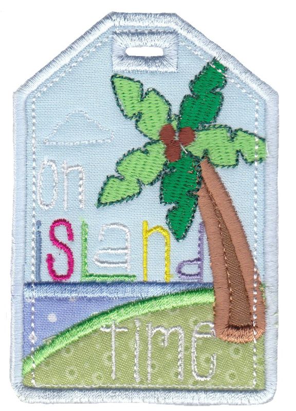 On Island Time Luggage Tag