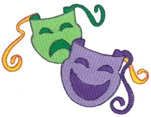 Filled Stitch Theater Masks