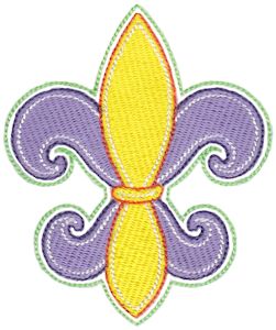 Filled Stitch Fleur De Lis