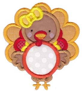 Turkey Monogram Applique