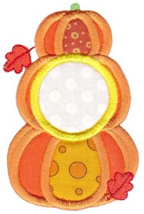 Stack of Pumpkins Monogram Applique