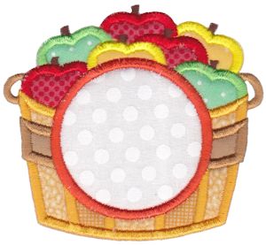 Barrel of Apples Monogram Applique