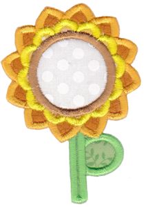 Sunflower Monogram Applique