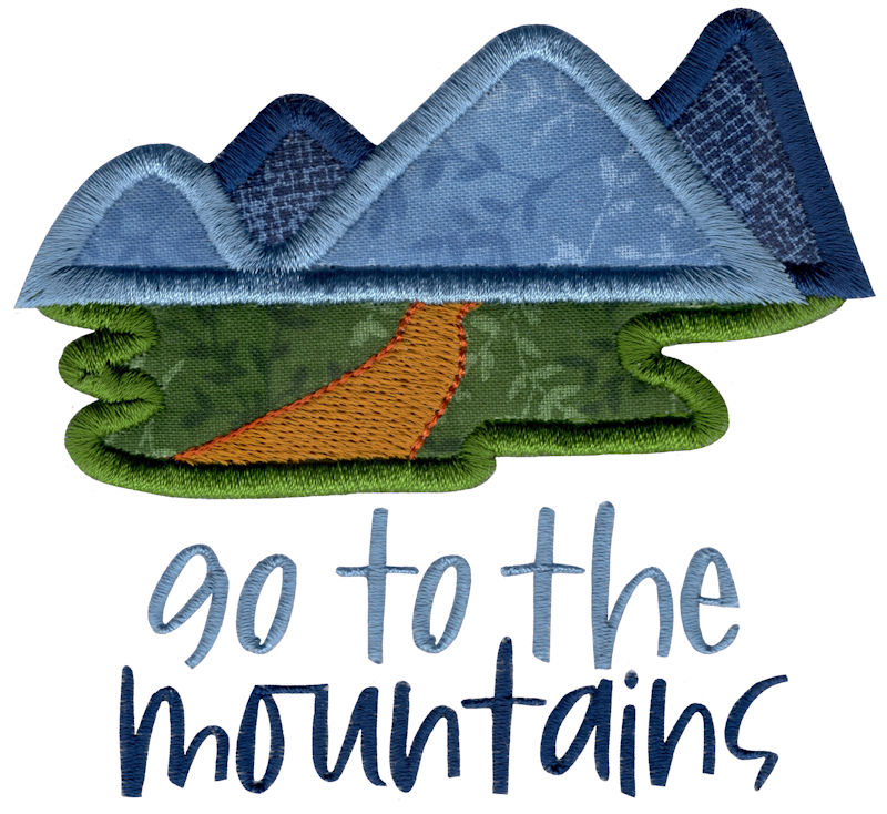 Go To The Mountains Applique