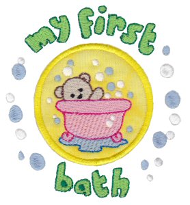 First Bath Applique