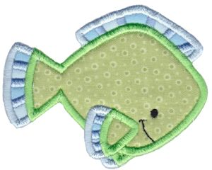 Ocean Green Fish Applique