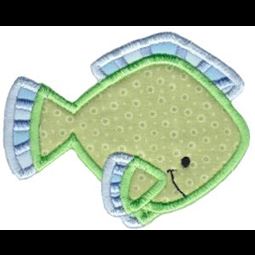 Ocean Green Fish Applique