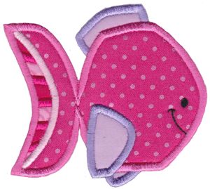 Ocean Pink Fish Applique