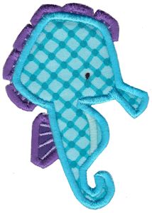 Ocean Seahorse Applique