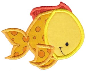 Ocean Yellow Fish Applique