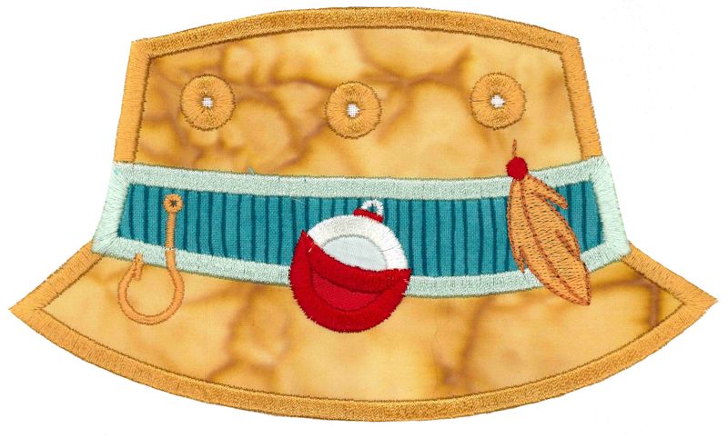 Fishing Bucket Hat Applique