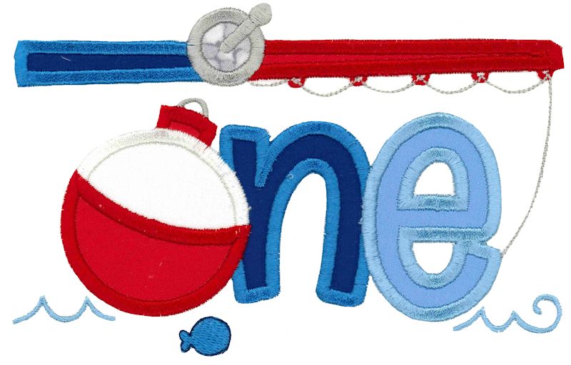 One Fishing Rod Applique