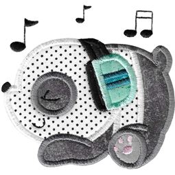 Music Panda Applique