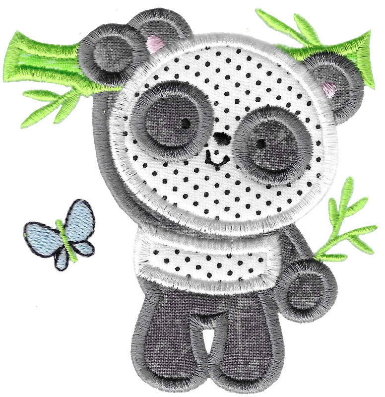 Hanging Around Panda Applique