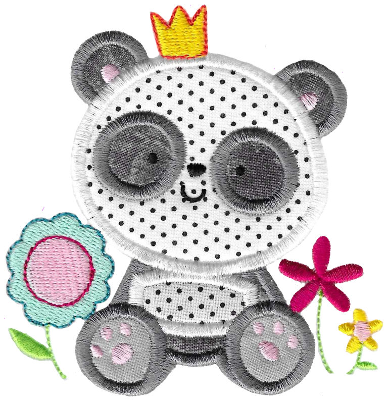 King Panda Applique