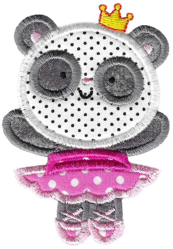 Ballerina Panda Applique
