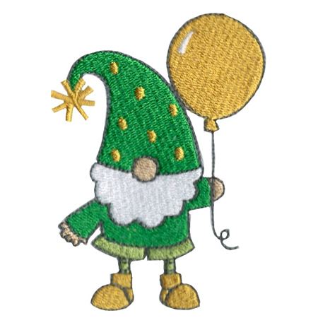 Boy Gnome Holding Balloon