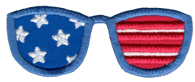 Applique Patriotic Sunglasses