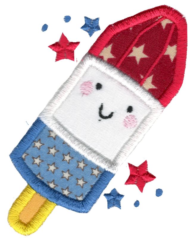 Applique Patriotic Popsicle