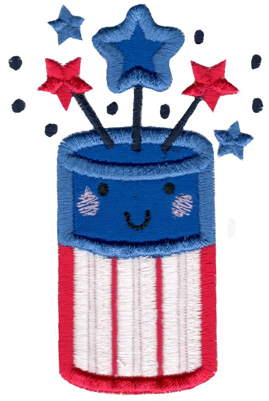 Applique Patriotic Fireworks