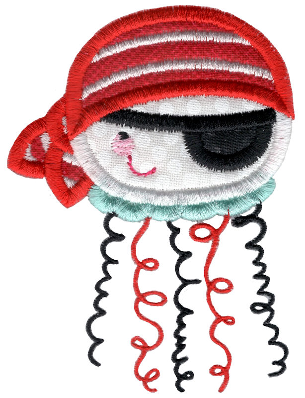 Applique Pirate Jellyfish