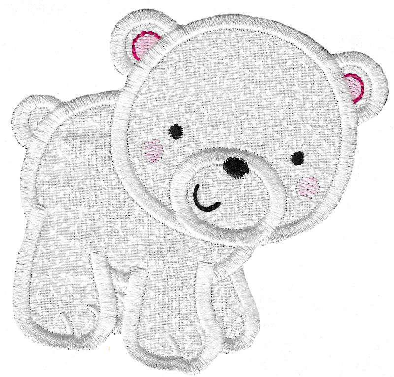 Standing Polar Bear Applique