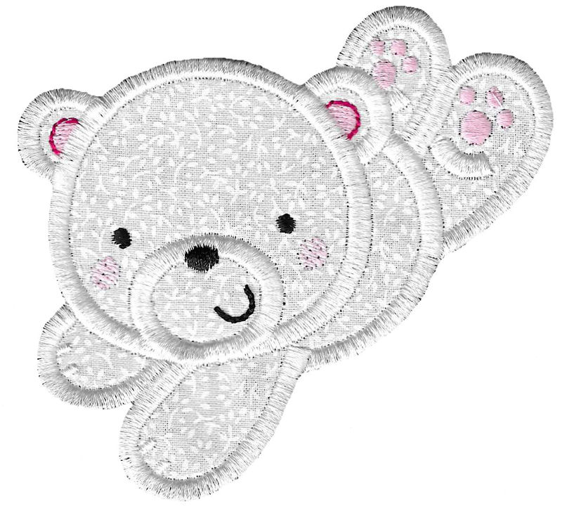 Diving Polar Bear Applique