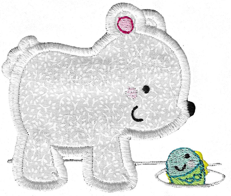 Fish and Polar Bear Applique