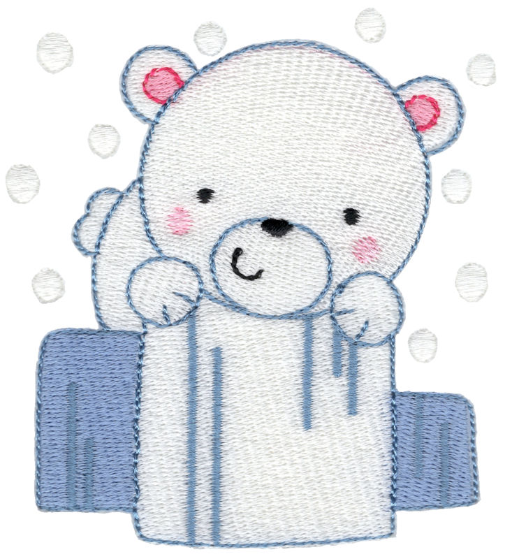 Polar Bear On Ice Blocks