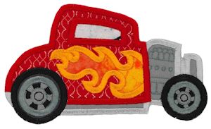 Race Cars Applique 5x7