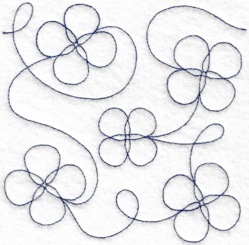 Flower Edge To Edge Quilt Block